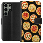 Lommeboketui til Samsung Galaxy S23 Ultra med Pizza motiv