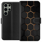 Lommeboketui til Samsung Galaxy S23 Ultra med Luksuriøst Mønster motiv