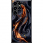 Mobildeksel til Samsung Galaxy S24 Ultra med Brennende silke motiv