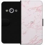 Lommeboketui til Samsung Galaxy Xcover 3 med Rosa Hjerte motiv