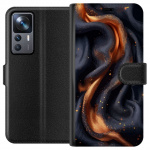Lommeboketui til Xiaomi 12T med Brennende silke motiv