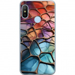 Mobildeksel til Xiaomi Mi A2 Lite med Metalliskt mønster motiv