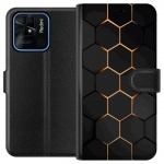 Lommeboketui til Xiaomi Redmi 10C med Luksuriøst Mønster motiv
