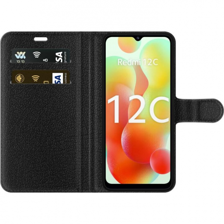 Lommeboketui til Xiaomi Redmi 12C med Metalliskt mønster motiv Lommeboketui til Xiaomi Redmi 12C med Metalliskt mønster motiv