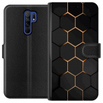 Lommeboketui til Xiaomi Redmi 9 med Luksuriøst Mønster motiv