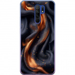 Mobildeksel til Xiaomi Redmi 9 med Brennende silke motiv