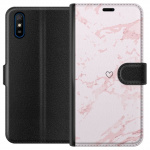 Lommeboketui til Xiaomi Redmi 9A med Rosa Hjerte motiv Lommeboketui til Xiaomi Redmi 9A med Rosa Hjerte motiv