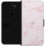 Lommeboketui til Xiaomi Redmi Note 8 Pro med Rosa Hjerte motiv