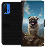 Lommeboketui til Xiaomi Redmi Note 9 4G med Glad Hund motiv