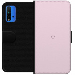 Lommeboketui til Xiaomi Redmi Note 9 4G med Hjerte motiv