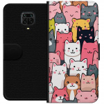 Lommeboketui til Xiaomi Redmi Note 9S med Kattmønster motiv