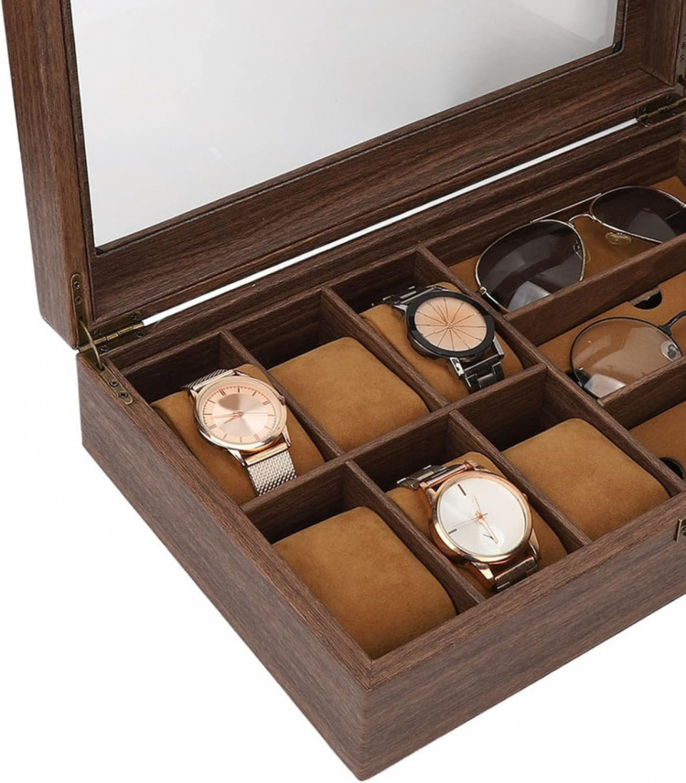 Oppbevaring for klokker og solbriller Oppbevaring for klokker og solbriller