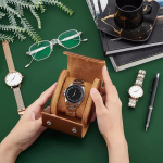 Resefodral i PU-läder 1 klocka, Brun Resefodral i PU-läder 1 klocka, Brun