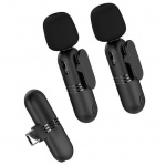 2-pakning trådløs mikrofon for vlogging eller gaming