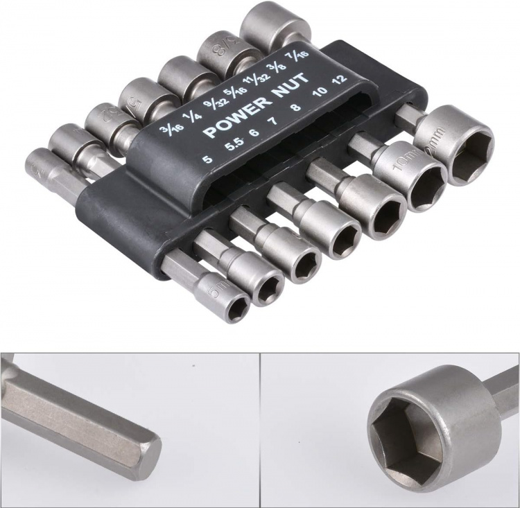 Sokkelsett for drill og skrutrekker, 14 deler Sokkelsett for drill og skrutrekker, 14 deler