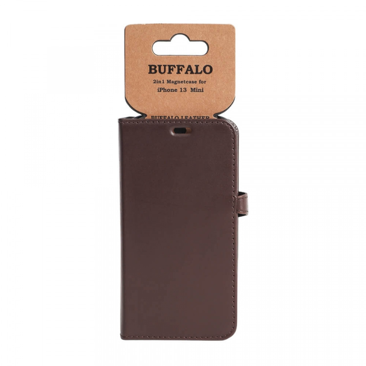 Buffalo Mobiletui iPhone 13 Mini Brun Buffalo Mobiletui iPhone 13 Mini Brun