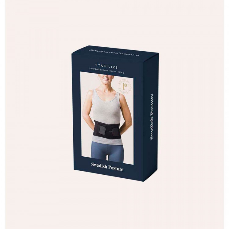SWEDISH POSTURE Korsryggbelte Stabilize M Svart