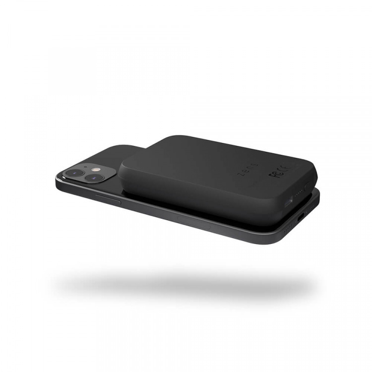 Zens Magnetic QI Powerbank One Side QI 4000mAh Svart