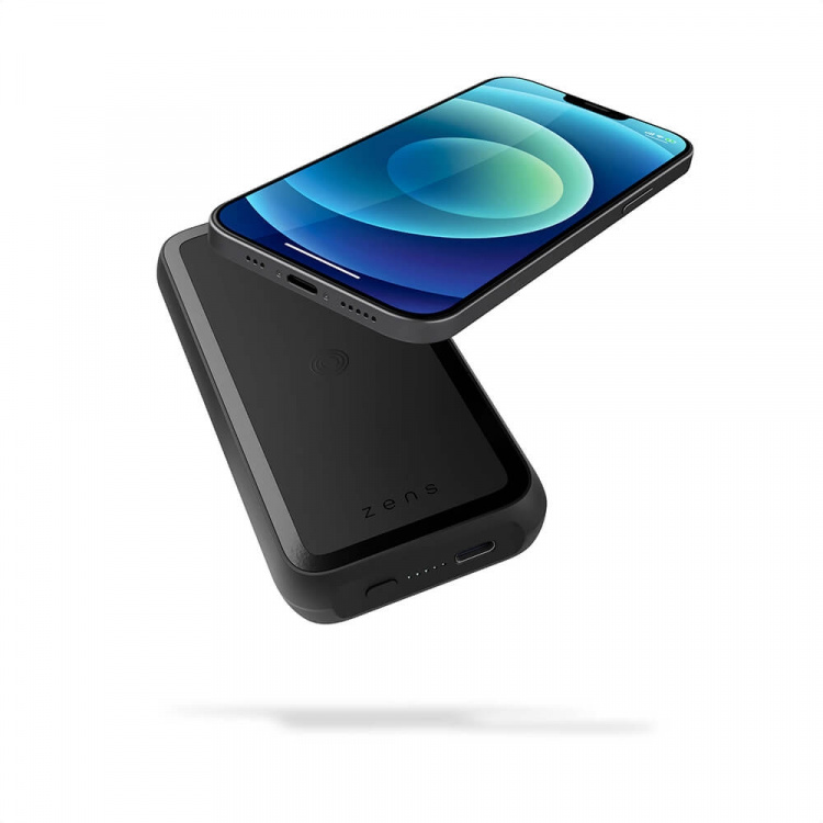 Zens Magnetisk Qi Powerbank One Side QI 10000mAh Svart Zens Magnetisk Qi Powerbank One Side QI 10000mAh Svart