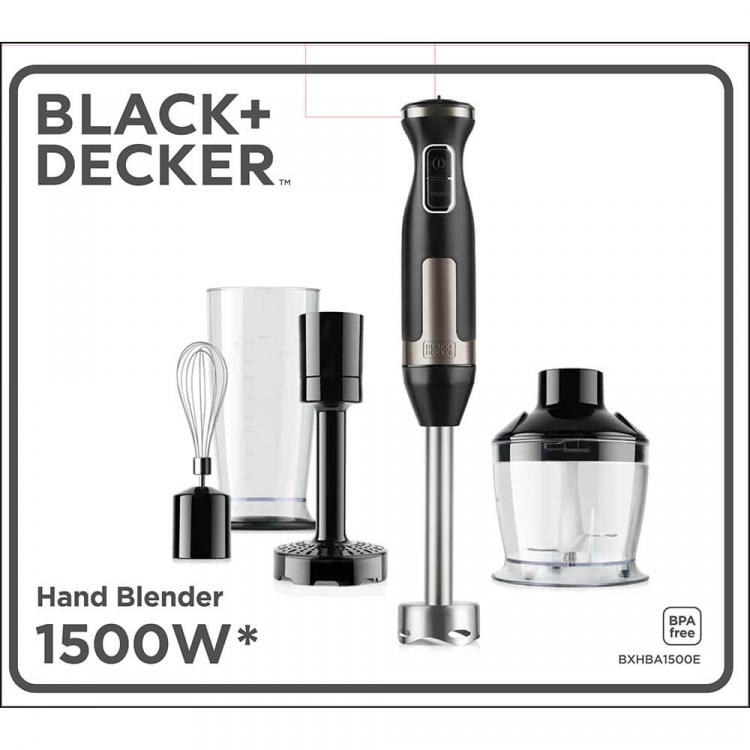 BLACK+DECKER Hand Blender 1500W With Accessories