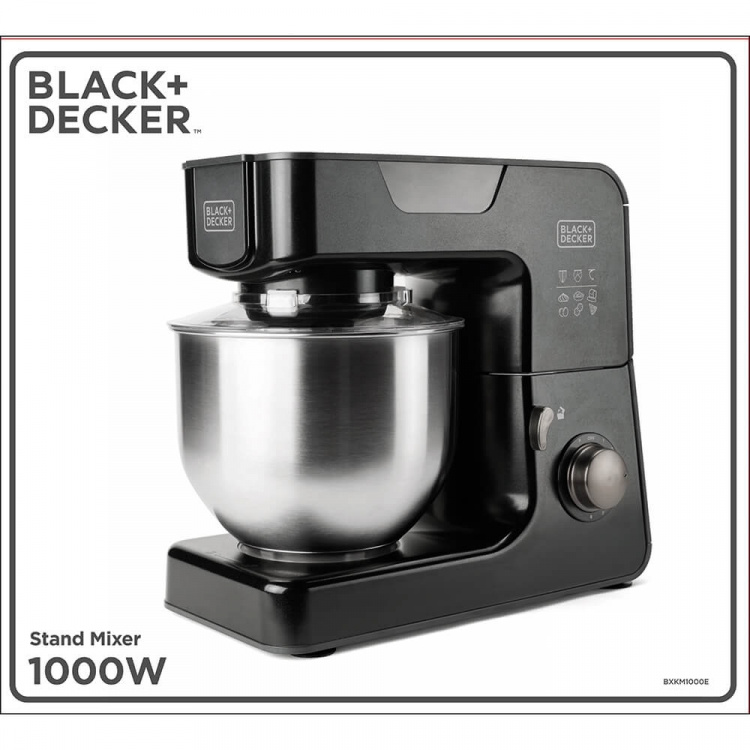 BLACK+DECKER Kjøkkenmaskin 1000W Svart