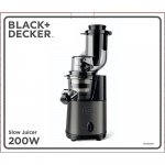 BLACK+DECKER Slow Juicer BXJE200E Børstet Rustfritt Stål