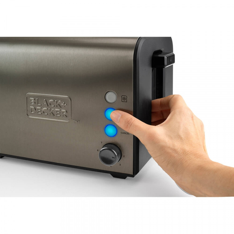 BLACK+DECKER Brødrister 2-Skiver Børstet Stål