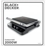 BLACK+DECKER Bordgrill, Ekstra Plate 2000W, Børstet Stål