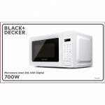 BLACK+DECKER Mikrobølgeovn Digital 20L 700W Hvit
