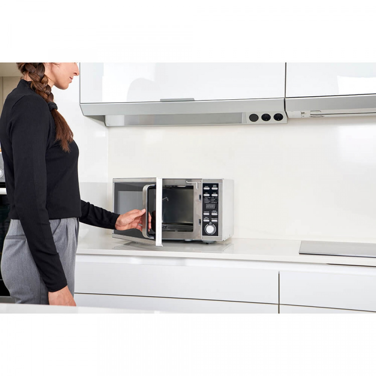 BLACK+DECKER Mikrobølgeovn med grill og varmluft 25L 900W