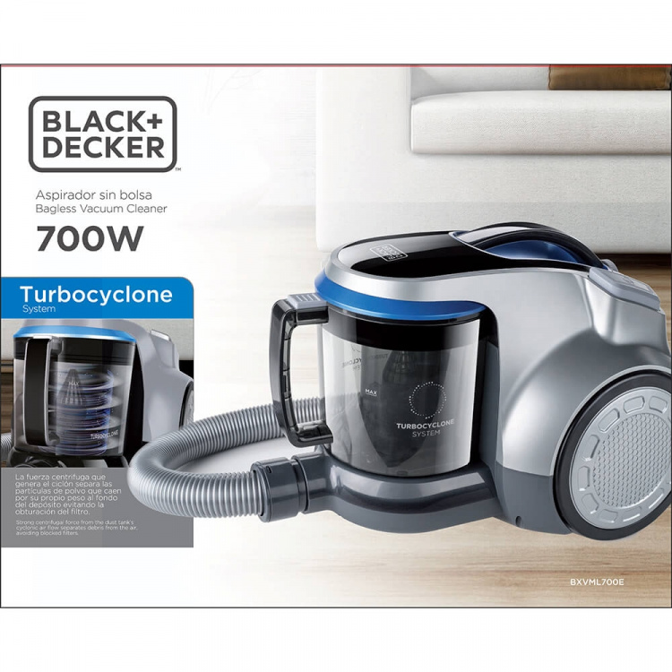 BLACK+DECKER Støvsuger Bagless 700W BLACK+DECKER Støvsuger Bagless 700W