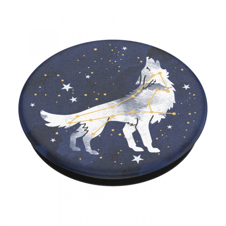 PopSockets Sirius Wolf Avtagbar Grip med Stativfunksjon PopSockets Sirius Wolf Avtagbar Grip med Stativfunksjon