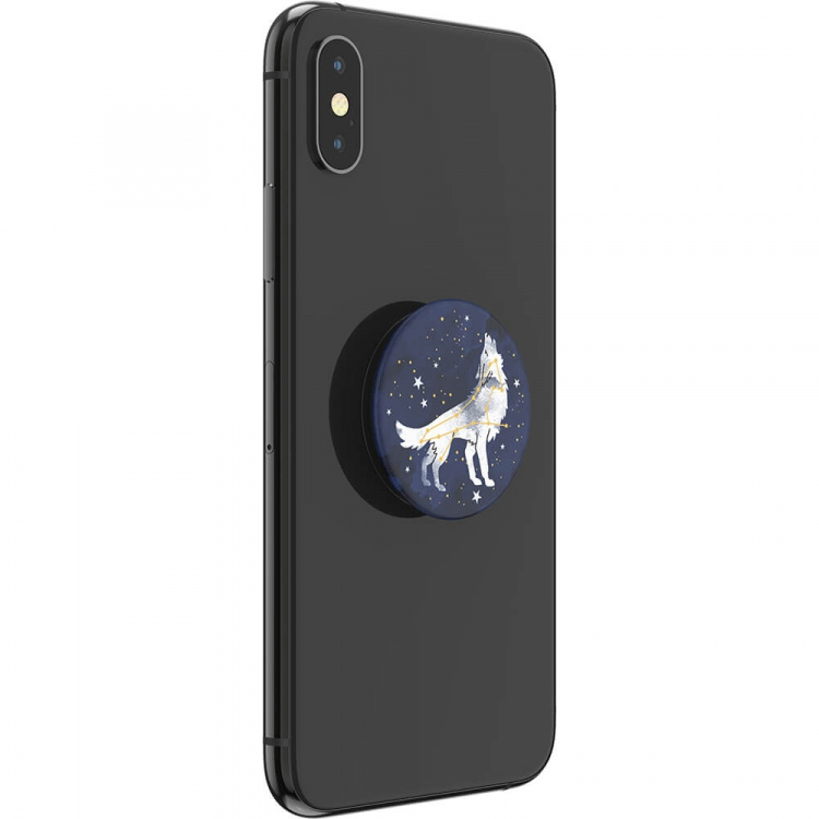 PopSockets Sirius Wolf Avtagbar Grip med Stativfunksjon PopSockets Sirius Wolf Avtagbar Grip med Stativfunksjon