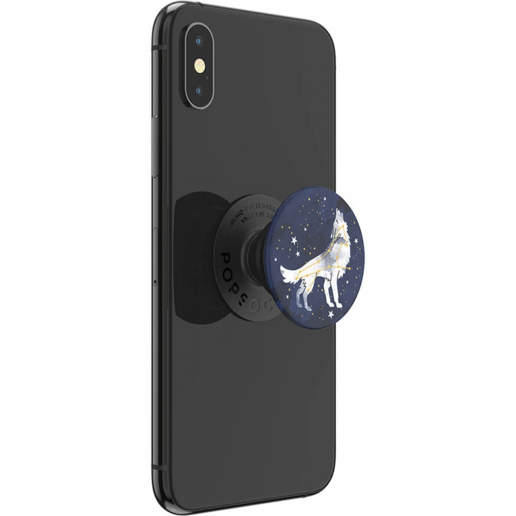 PopSockets Sirius Wolf Avtagbar Grip med Stativfunksjon PopSockets Sirius Wolf Avtagbar Grip med Stativfunksjon