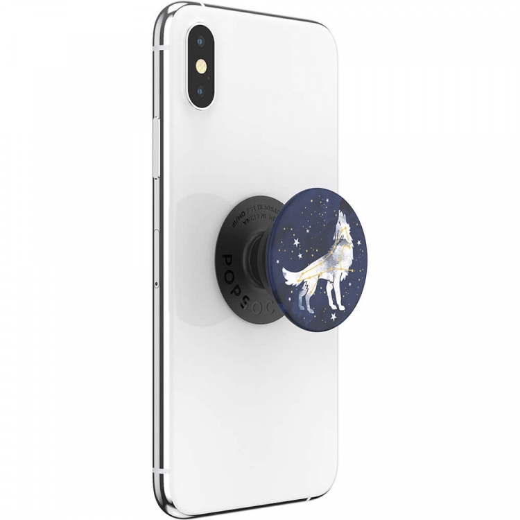 PopSockets Sirius Wolf Avtagbar Grip med Stativfunksjon PopSockets Sirius Wolf Avtagbar Grip med Stativfunksjon