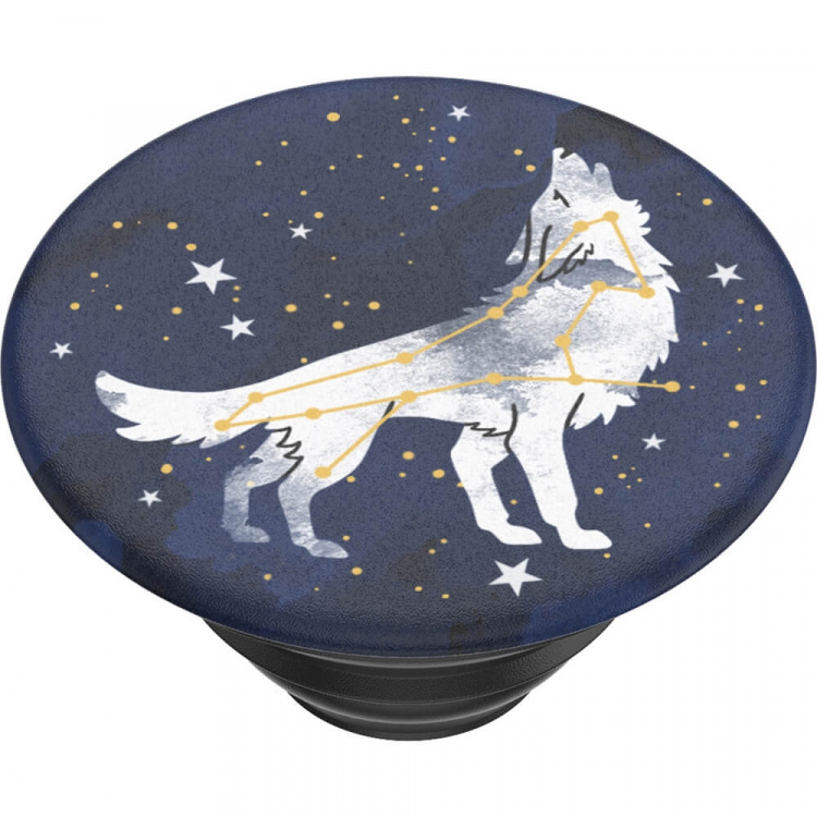 PopSockets Sirius Wolf Avtagbar Grip med Stativfunksjon PopSockets Sirius Wolf Avtagbar Grip med Stativfunksjon