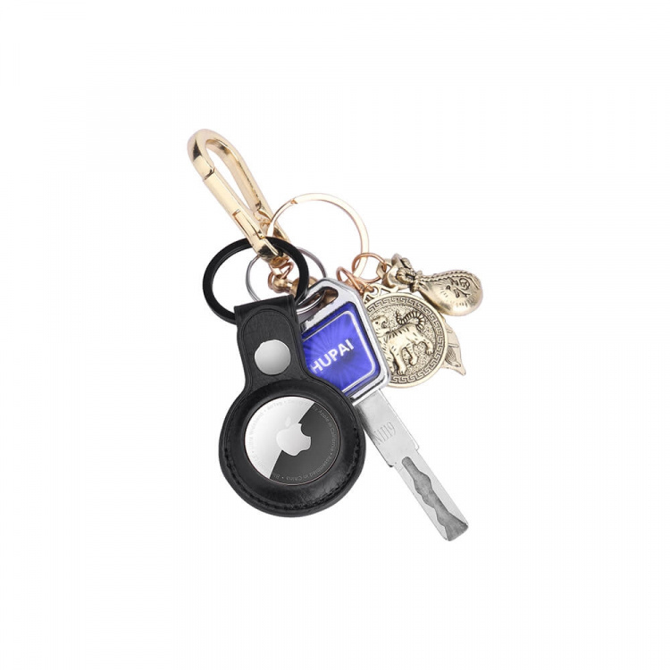 ONSALA Airtag Holder Svart med Nøkkelring