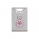 Onsala Airtag Holder Silikon Rosa med Nøkkelring