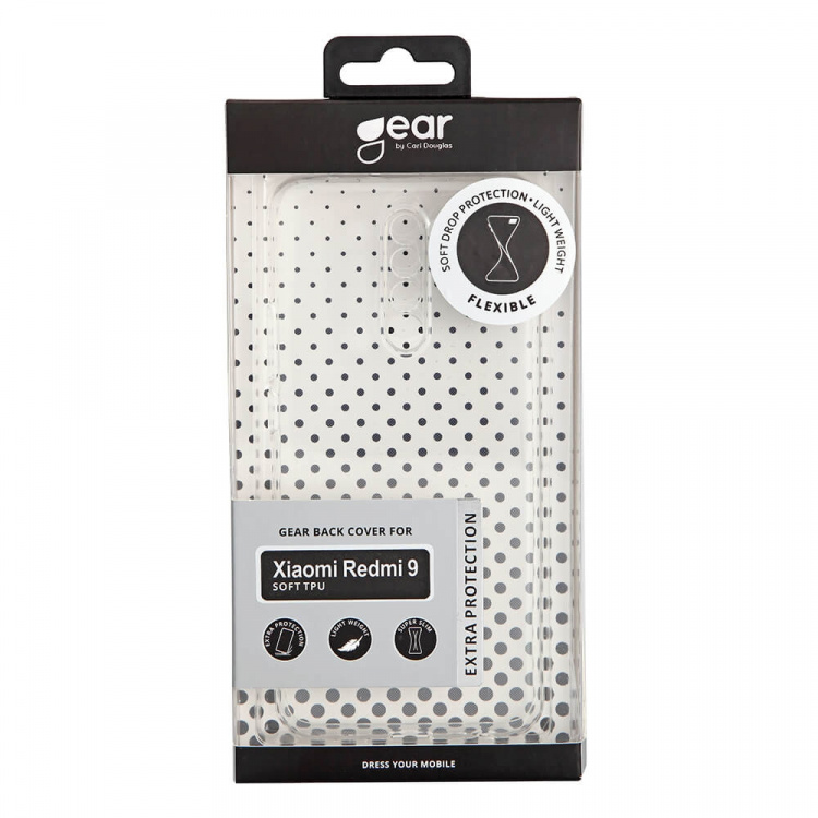 Gear Mobildeksel TPU Transparent - Xiaomi Redmi 9 Gear Mobildeksel TPU Transparent - Xiaomi Redmi 9