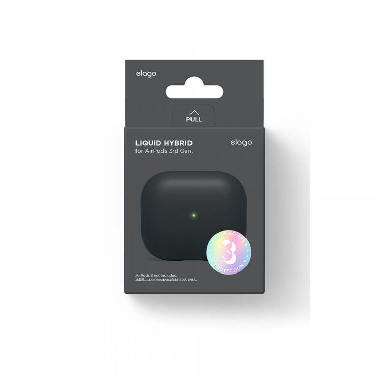 Elago AirPods 3 Liquid Hybrid-Etui Svart Elago AirPods 3 Liquid Hybrid-Etui Svart