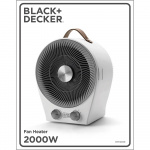 BLACK+DECKER Varmevifte 2000W 2i1 Hvit