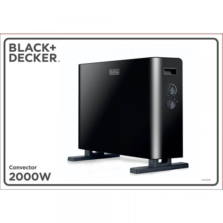 BLACK+DECKER Varmevifte 2000W Svart