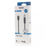 Hama Kabel USB-C til USB-B 480 Mbps 1.5m Svart