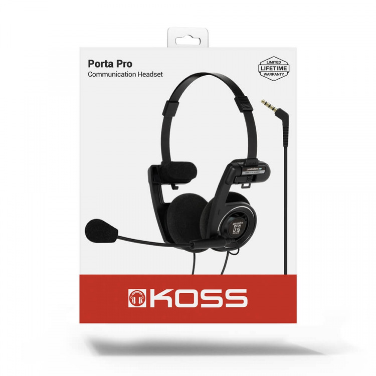 Koss Hodetelefon PortaPro Communication Headset On-Ear Mic Sort