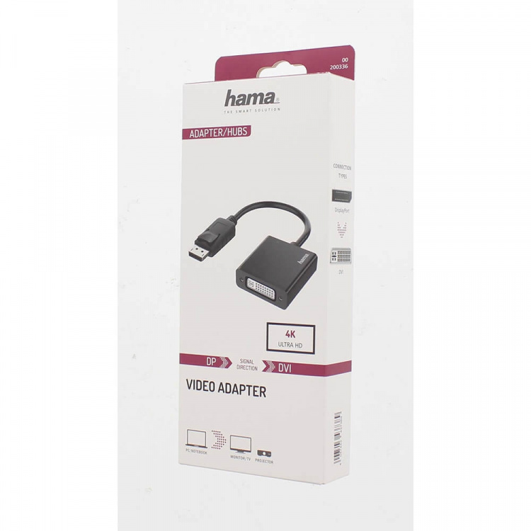 Hama Adapter Multimedia DisplayPort-DVI 4K Hama Adapter Multimedia DisplayPort-DVI 4K