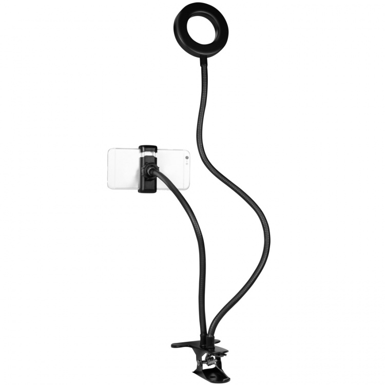 LogiLink Ringlys for smarttelefon Ø8,5 cm med klemme LogiLink Ringlys for smarttelefon Ø8,5 cm med klemme