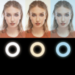 LogiLink Ringlys for smarttelefon Ø25 cm m bordstativ