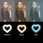 LogiLink Ringlys Hjerteformet RGB-ringlys med bordstativ LogiLink Ringlys Hjerteformet RGB-ringlys med bordstativ