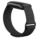 Fitbit Charge 5/6 Hook & Loop-armbånd Charcoal (L)