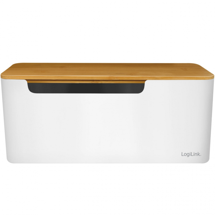 LogiLink Kabelboks - Kabelboks med bambuslokk 32x14x13cm LogiLink Kabelboks - Kabelboks med bambuslokk 32x14x13cm